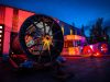 Beleuchtung industrial Außenbereich Outdoor Abend Nacht Inszenierung Lichtinstallation
